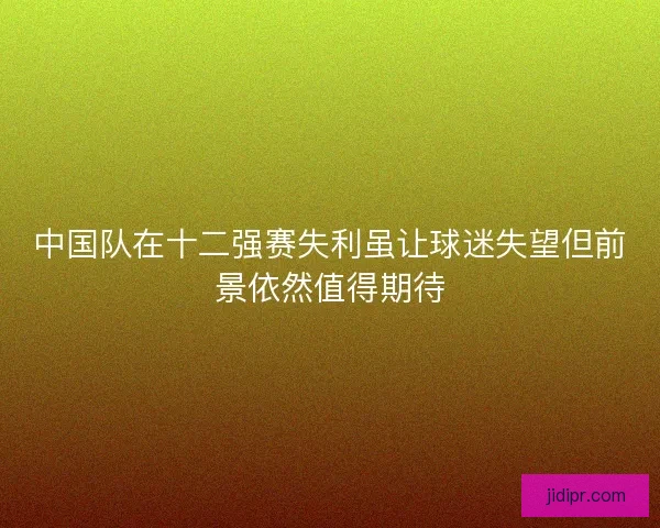 中国队在十二强赛失利虽让球迷失望但前景依然值得期待